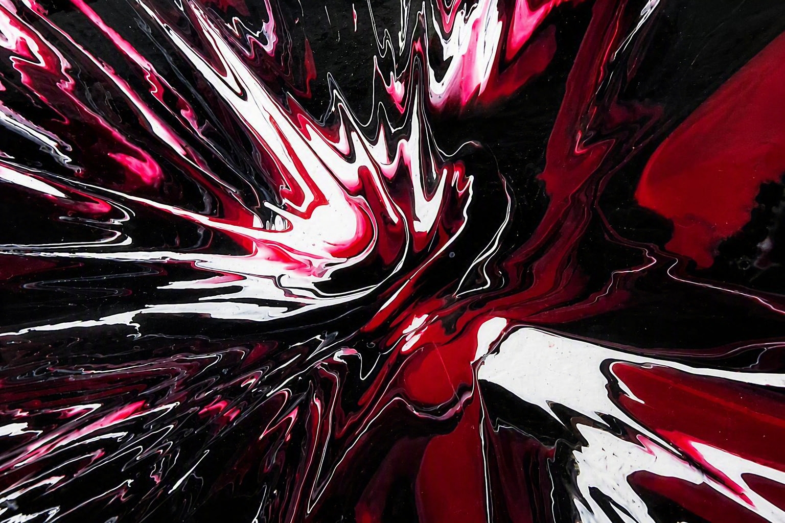 Rift in Bloom - pour painting by Chris Broussard